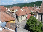 Town square — all of the touristas were Hungarian