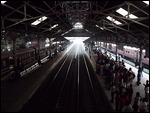 Colombo's train station just after 6 a.m.