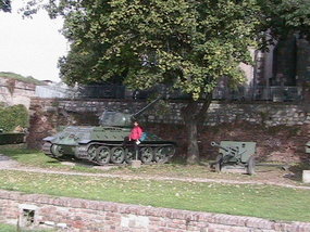 Tank and Gun in a Belgrade Park - Just in Case
