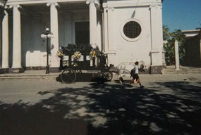 Horse-drawn hearse in Granada