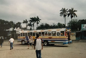 Nicaraguan chicken-bus station