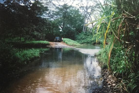 One of the rivers we had to drive across