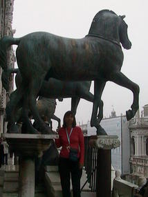 Ellen Standing on the Balcony of San Marco
