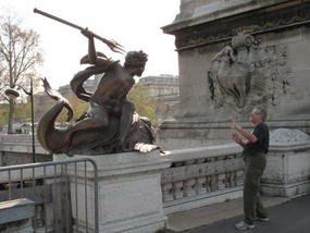 Watch Out for the Trident Guy on Pont Alexander
