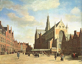 Painting of St. Bavo's done in 1696
