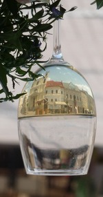 Upside Down View of the City of Wine glass