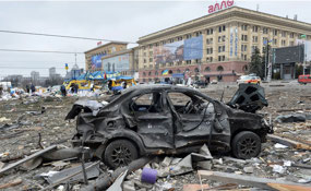 Kharkiv main square—now, in 2022 