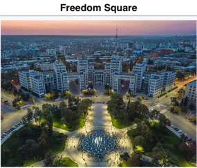 Kharkiv main square—then, in 2014