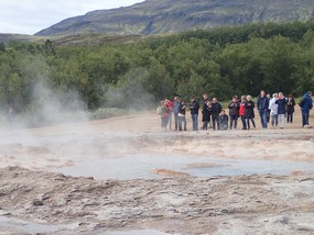 Getting ready for the geyser blast