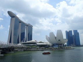 3 hotels with a boat on top. It's called ...