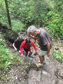 Jánošíkove Diery - Elenka scurrying along wet ...