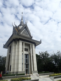 Choeung Ek, massive stupa, where 5,000 ...
