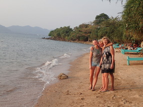 Tres amigos on Koh Tonsay