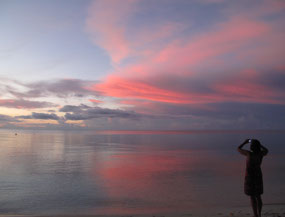 Elenka being shot shooting the sunset