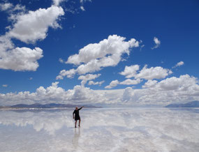 Dancing barefoot on a coca cloud - Salinas Grandes
