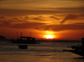 A barrel of setting sun
