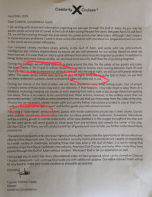 Captain’s pirate letter