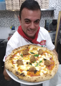 One of Pasquale‘s meatball pizzas