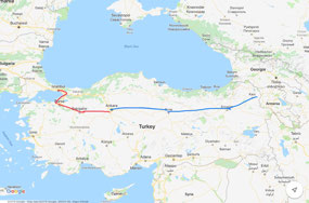 Train trip - Kars to Ankara 1,000 km, Ankara to ..