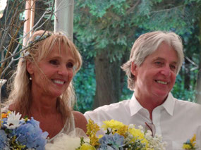 Vickie and Paul being joined in matrimony