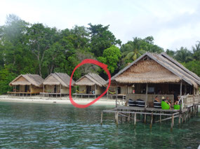 Our cabina (circled) — cocktail lounge and …