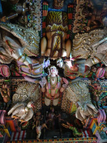 The ceiling in Shri Badrakali temple