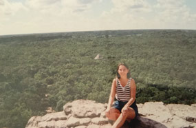 Ellen, atop the ruins of Coba