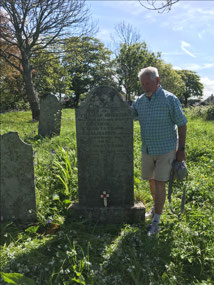 Kel at his Great Grandfathers Grave