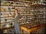 Julie in the drink shop