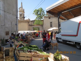 The market on our doorstep.