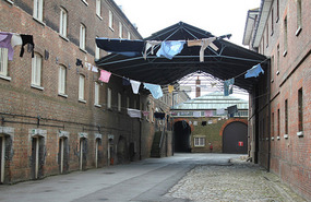beside the storehouses, used in the show