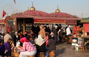 The fish sandwich stall