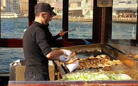 Big fish cooking operation