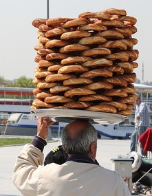 These sesame covered rolls very popular