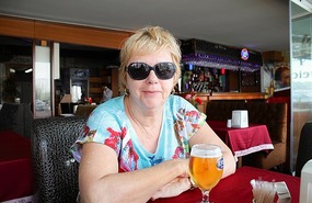 Drink after the big walk