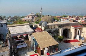 View from breakfast room on top of hotel