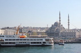 View of passing traffic