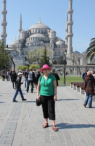 Standing near Blue Mosque