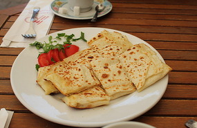 Gozleme is popular here