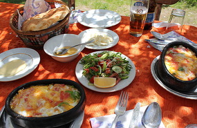 Baked eggs for lunch