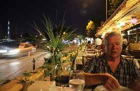 Bob at dinner at Fethiye