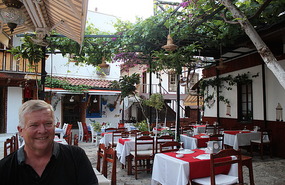 Bob in Kosk restaurant in Kas