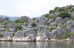 Sarcophagi by the water