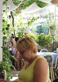 Breakfast terrace at hotel
