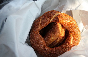 Simit (or bagel) for early breakfast