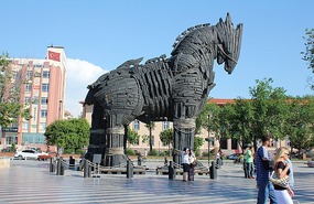 Wooden horse made for movie 'Troy'