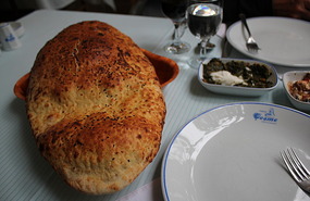 Lovely puffy bread at Cesme