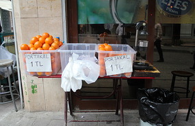 Orange juice- 60c