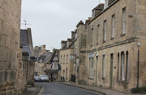 Insert of different architecture among the stone