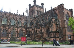 Chester Cathedral from the side- it is huge